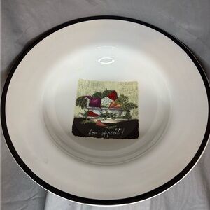 Vintage Crate&Barrel Trattoria Serving Bowl NWT 14 inches